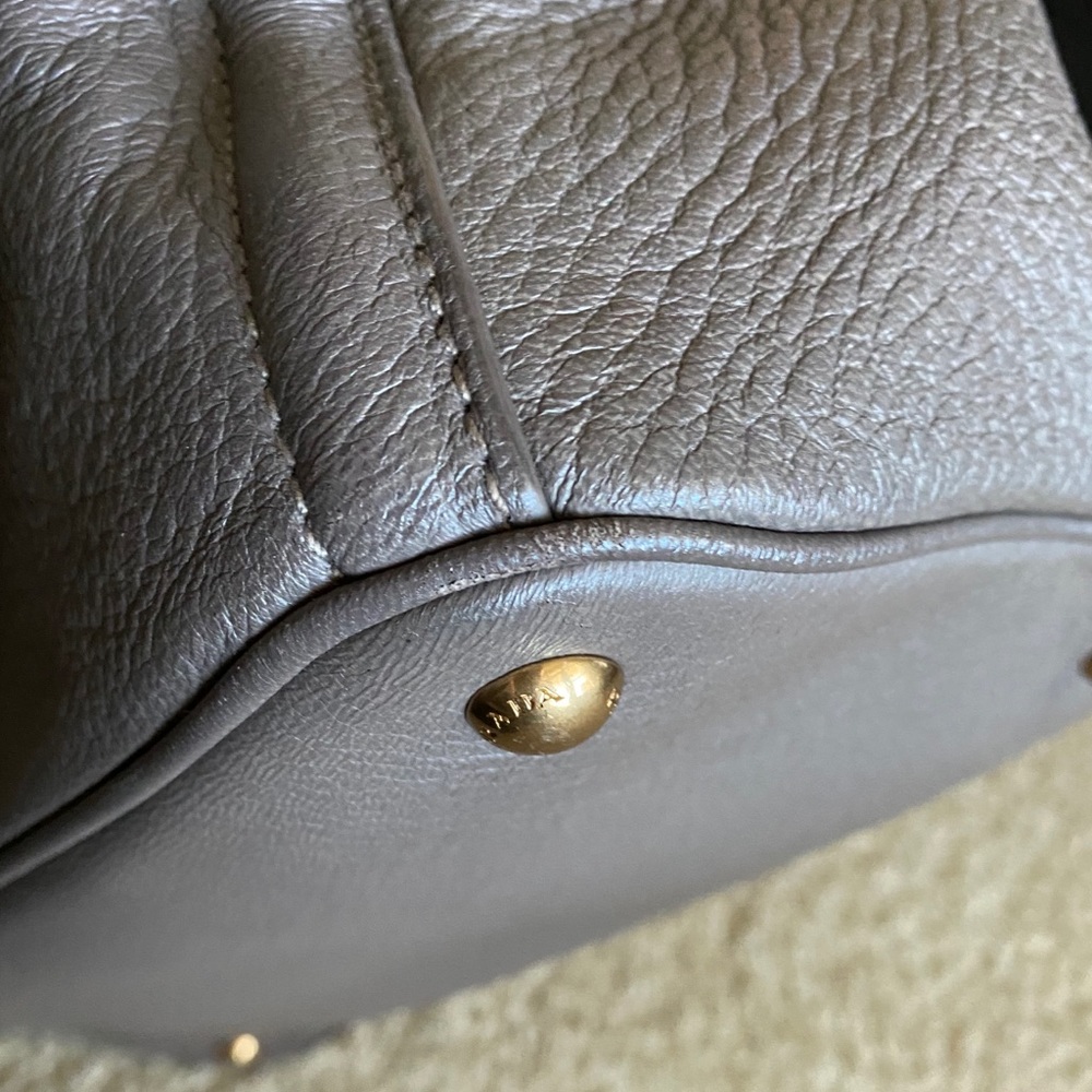 Prada Gray Large Tote Shopper Crossbody Bag Purse - Picture 15 of 16